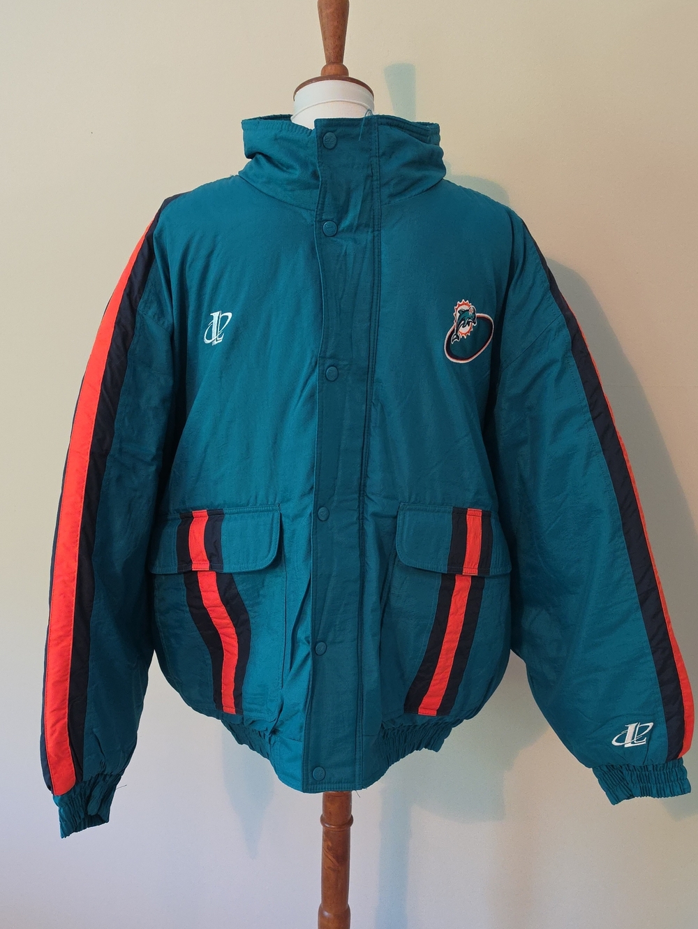 Miami Dolphins  Blue Full Zip  Winter Jacket